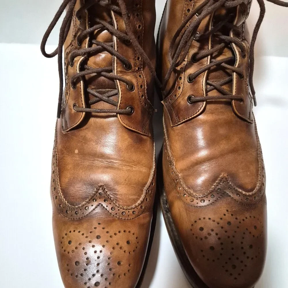 Thursday Boot Co. Men's Burnished Tan Leather Lace Up Boots Size 10